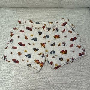 Tucker + Tate Cream Insect Print Cotton Terry Pull-On Shorts